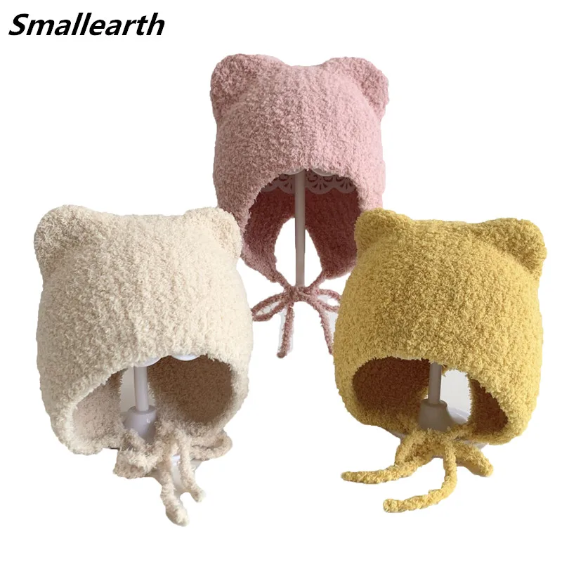 Winter Baby Knitted Hat Cute Ears Warm Earflap Hats Soft Girl Boy Plush Caps Kids Bonnet Outdoor Windproof Child Beanies Caps
Winter Baby Knitted Hat Cute Ears Warm Earflap Hats Soft Girl Boy Plush Caps Kids Bonnet Outdoor Windproof Child Beanies Caps