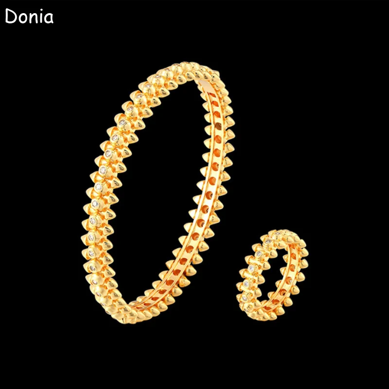 Donia Jewelry European and American Fashion Rivet Titanium Micro-Inlaid AAA Zircon Creative Retro Bracelet Ring Set
Donia Jewelry European and American Fashion Rivet Titanium Micro-Inlaid AAA Zircon Creative Retro Bracelet Ring Set