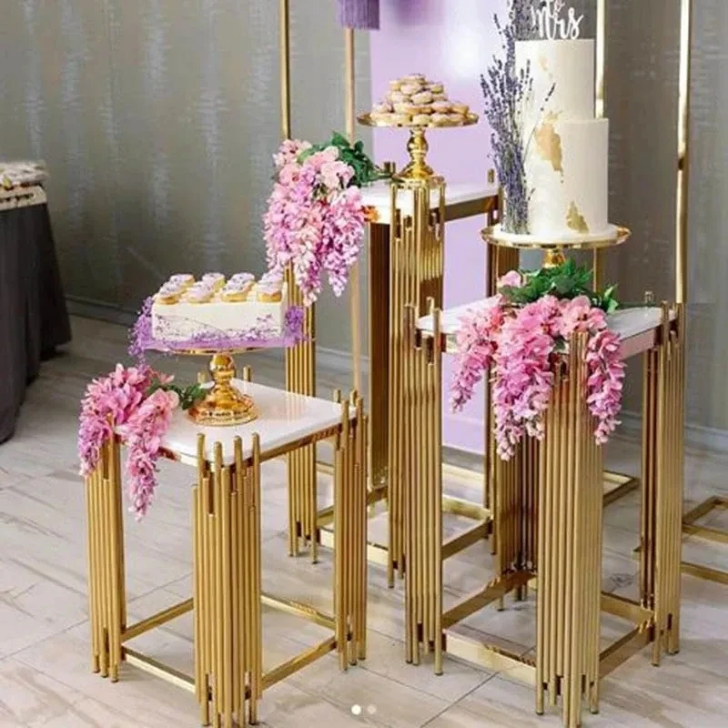 

3pcs Luxury Grand Event Column Acrylic Holder Plinth Dessert Table Wedding Birthday Cake Cookie Food Chocolate Display Stand