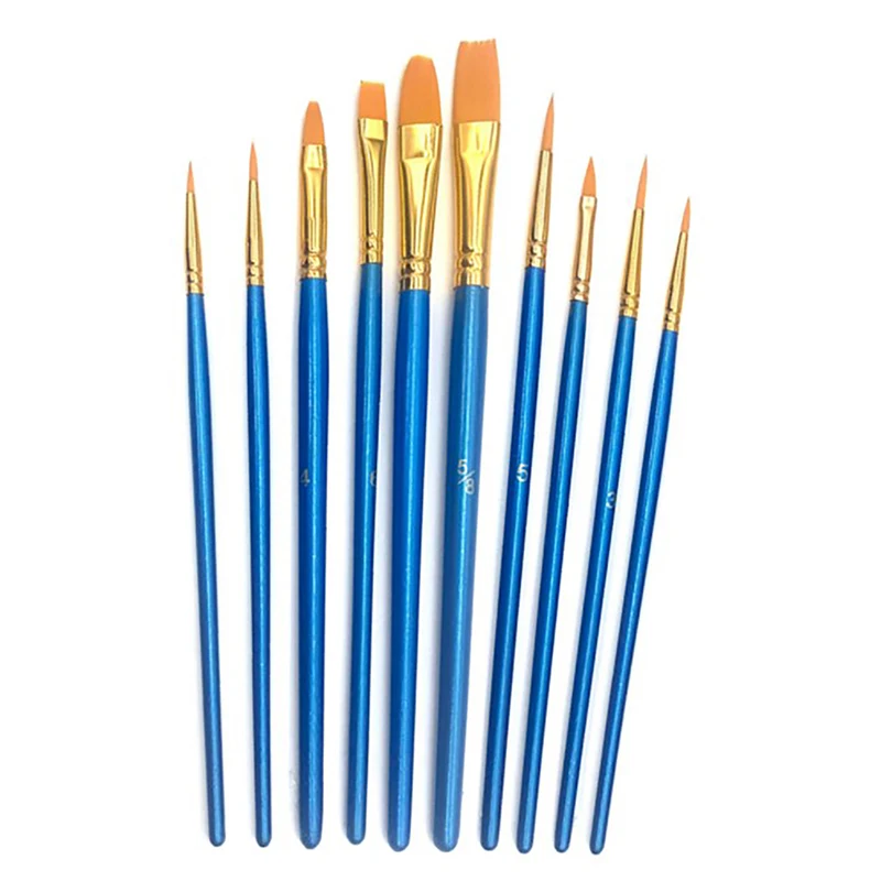 10 Pcs Nylon Paint Brush Professional Watercolor Acrylic Oil Painting Wooden Handle Painting Brushes Art Supplies Stationery
10 Pcs Nylon Paint Brush Professional Watercolor Acrylic Oil Painting Wooden Handle Painting Brushes Art Supplies Stationery