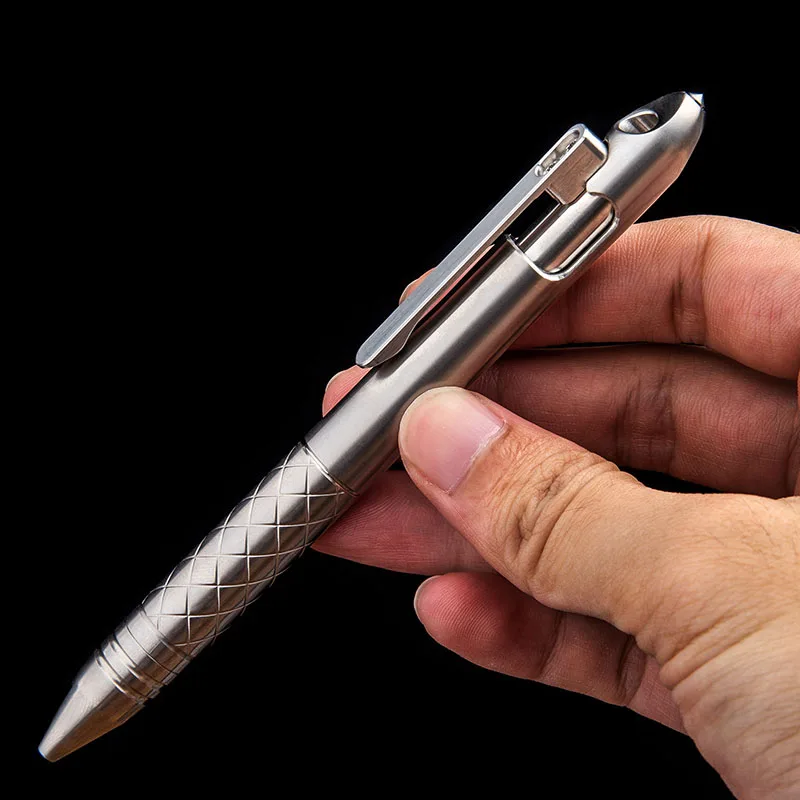 

1PC Titanium Tactical Gun Bolt Pen Business Office Writing Signature Press Pen Self-defense EDC Broken Window Multi-tool