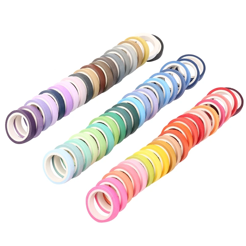 60 Rolls Rainbow Washi Masking Tape Set For DIY Decor Scrapbooking Sticker Masking Paper Decoration Tape Adhesive
60 Rolls Rainbow Washi Masking Tape Set For DIY Decor Scrapbooking Sticker Masking Paper Decoration Tape Adhesive