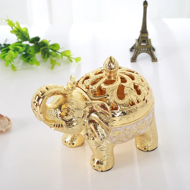 

European elephant censer goblet style restaurant living room porch censer ornaments oil burner wax melt burner