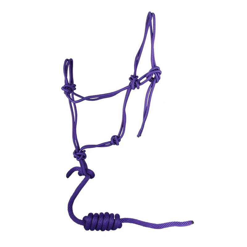 

Cavpassion-Red Horse Bridle, Horse Halter, Blue Horse Halter with Leading Rope, Purple Riding Horse Halter