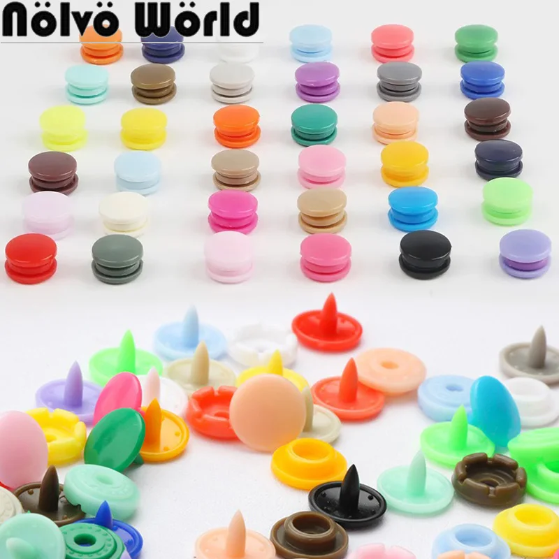 

1Set=1000PCS Plastic Snap Buttons Press Stud Fasteners For Baby Clothes Folder Resin Garment Scrapbook Folder Buckle Accessories