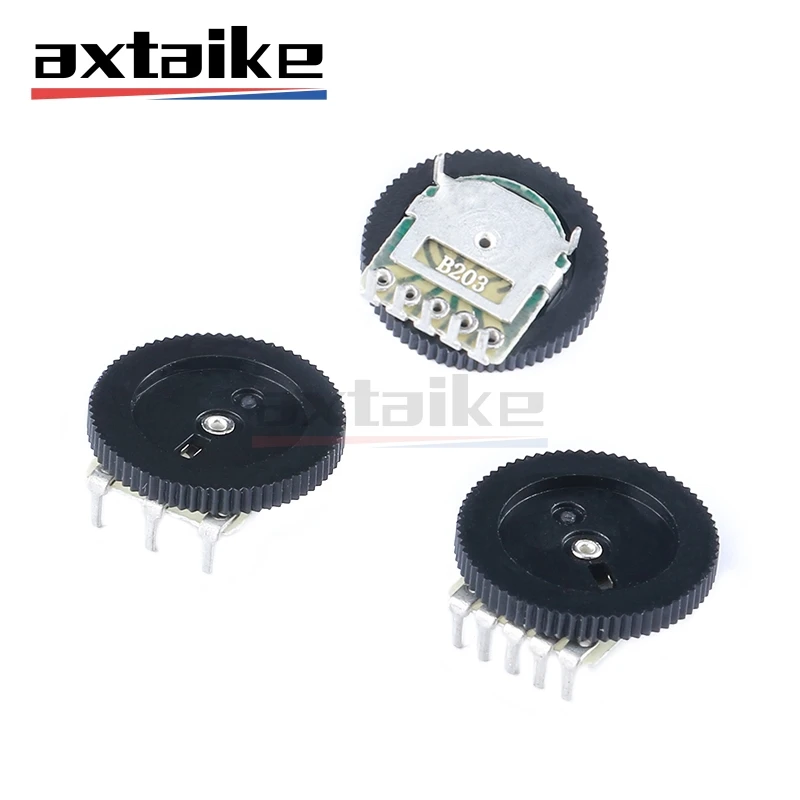 10PCS 16*2mm 3Pin 5Pin 1K 10K 20K 50K B102 B103 B203 B503 B202 B502 B104 Single And Double Gear Dial Potentiometer Volume Switch
10PCS 16*2mm 3Pin 5Pin 1K 10K 20K 50K B102 B103 B203 B503 B202 B502 B104 Single And Double Gear Dial Potentiometer Volume Switch