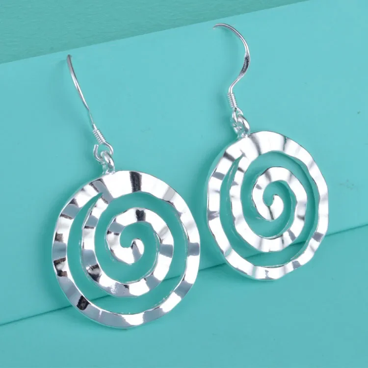 Fashion 925 Sterling Silver Spiral Circle Earrings for Women Charms Fine Party Wedding Jewelry Christmas Gifts
Fashion 925 Sterling Silver Spiral Circle Earrings for Women Charms Fine Party Wedding Jewelry Christmas Gifts