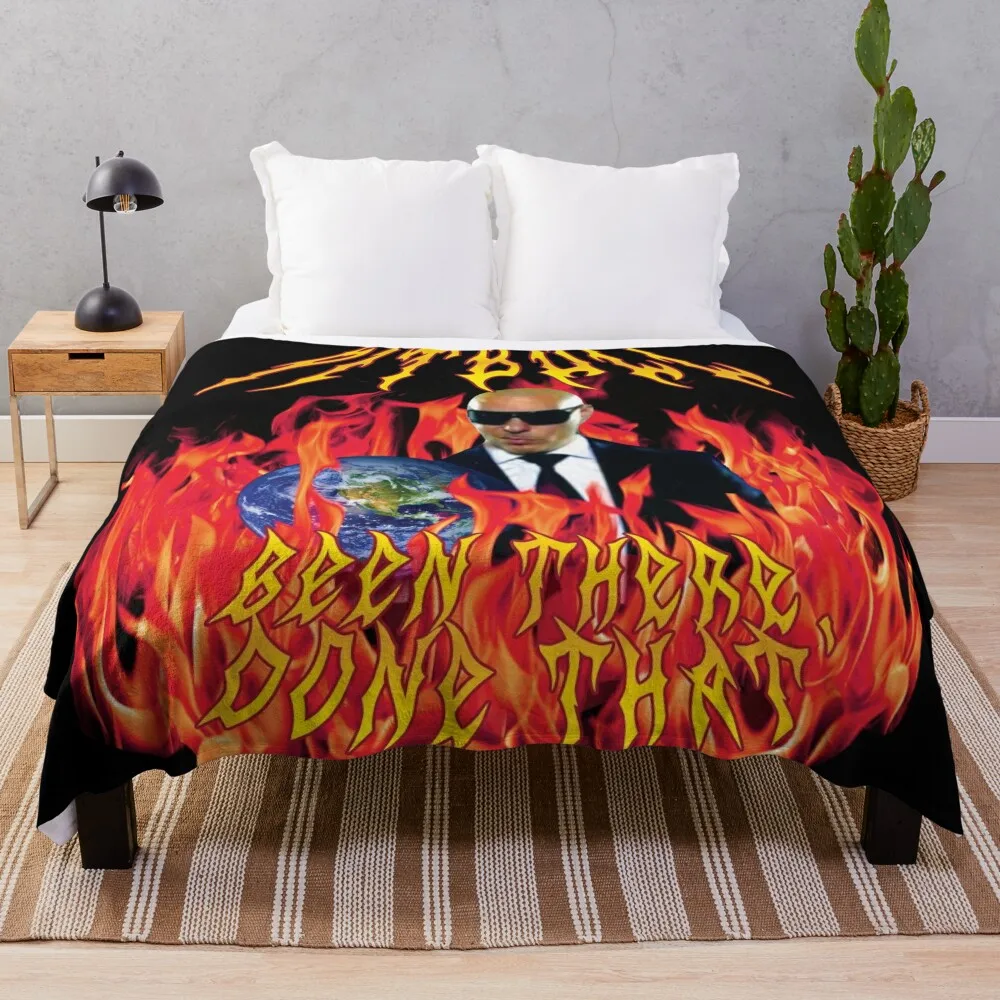 

heavy metal pitbull with flames Throw Blanket Decorative Sofas For Sofa Thin Bed Fashionable Thermal Blankets For Sofas Blankets