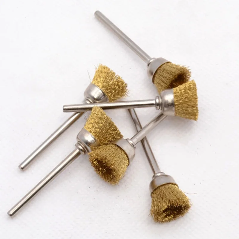 

10pcs Steel Wire Wheel Brush Dremel Tools Accessories Rotary Tool for Mini Drill Tools Electric Burr Deburring Polishing Wheel