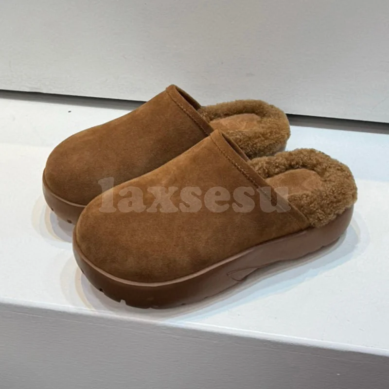 Winter New Female Wool Slippers Round Toe Solid Colors Upper Elevated Sole Design Women Shoes Fashion Warmth Slippers
Winter New Female Wool Slippers Round Toe Solid Colors Upper Elevated Sole Design Women Shoes Fashion Warmth Slippers