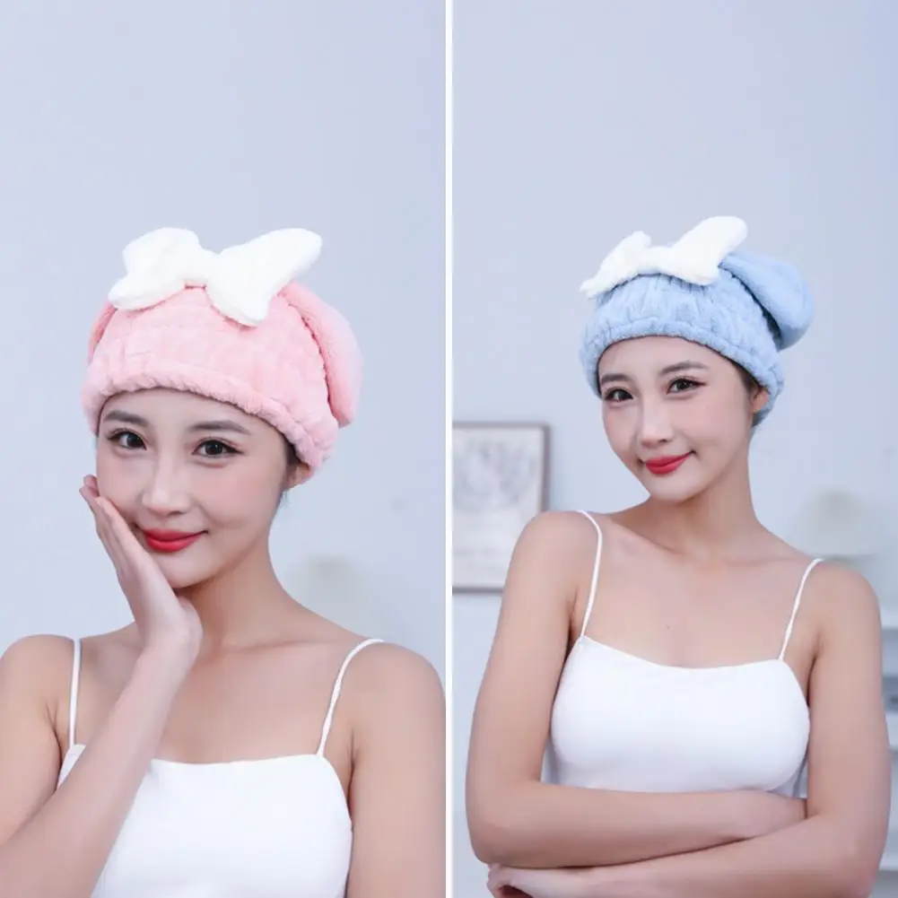 Elastic Hair Drying Hat Soft Absorbent Quick Dry Hair Towel for Women Cute Bowknot Coral Fleece Drying Hat for Curly Long Thick
Elastic Hair Drying Hat Soft Absorbent Quick Dry Hair Towel for Women Cute Bowknot Coral Fleece Drying Hat for Curly Long Thick
