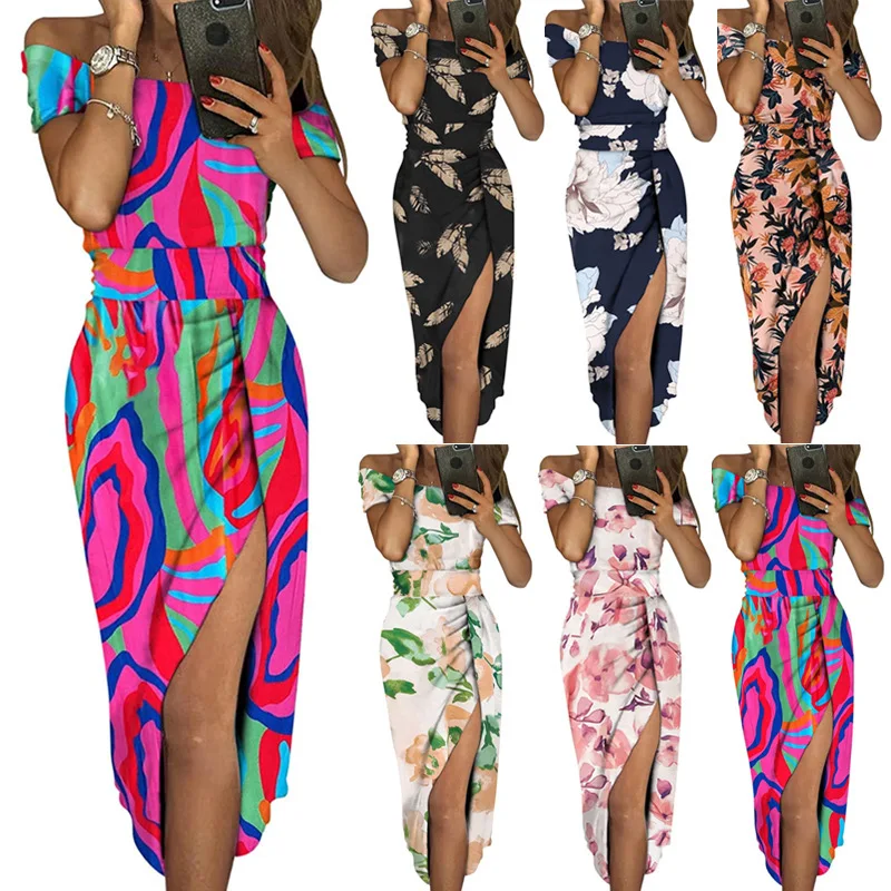 2023 European and American Women's Clothing Temperament Bag Buttocks Slit One Line Neck Dress Dinner Dress Elegant and Pretty
2023 European and American Women's Clothing Temperament Bag Buttocks Slit One Line Neck Dress Dinner Dress Elegant and Pretty