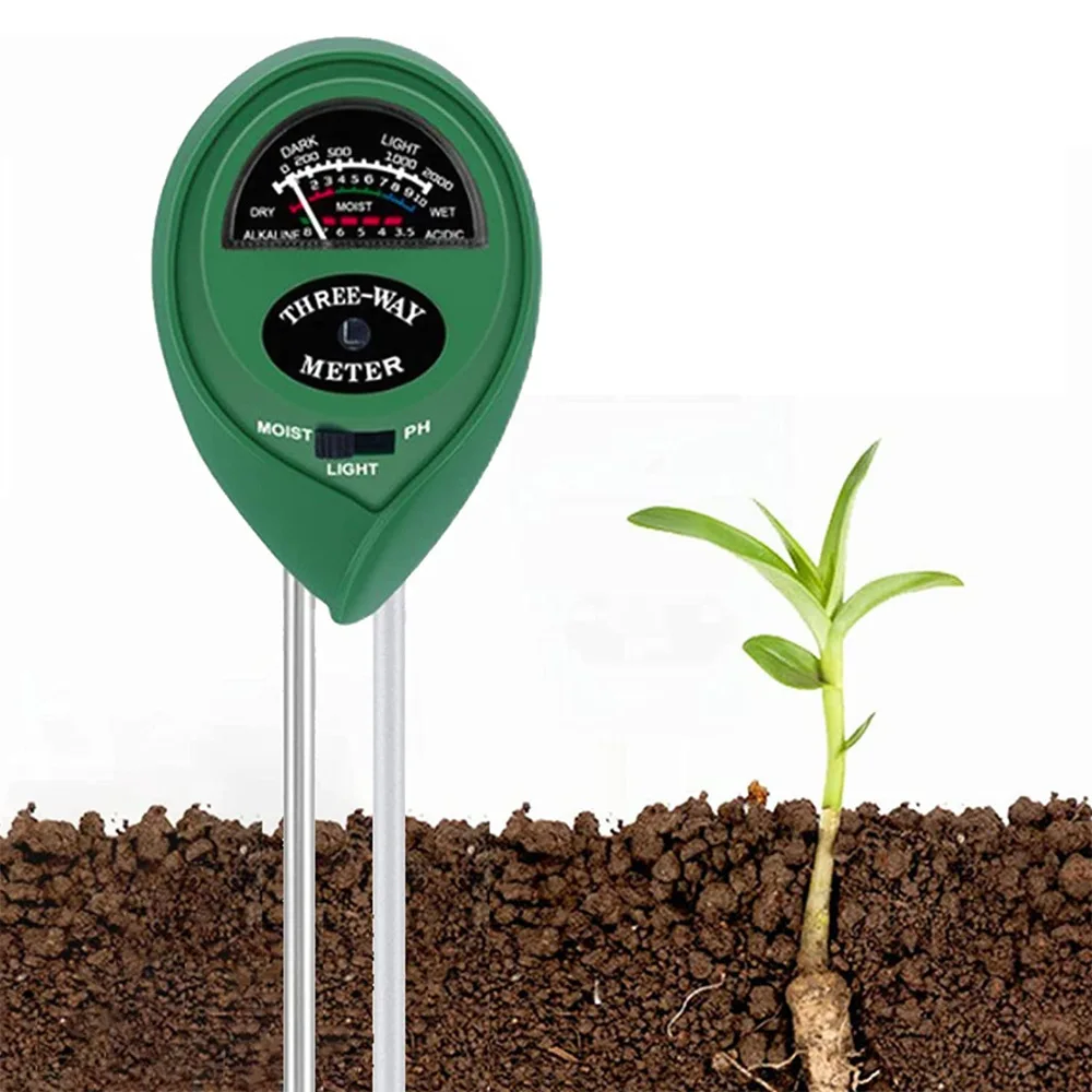 

3 in 1 Soil Moisture Meter Plant Water Tester with Light PH Sensor for Gardening And Farming