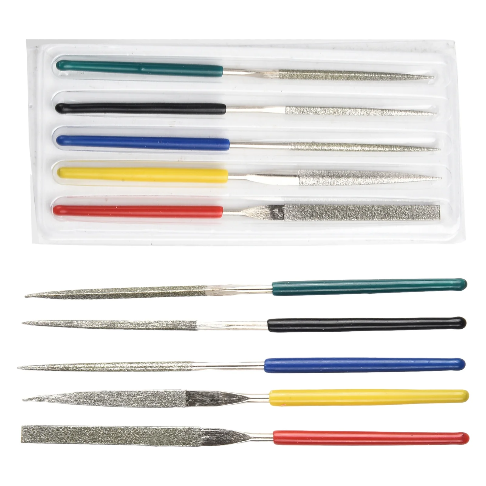 5Pcs Small Diamond Needle Files Triangle Square Round Flat Semicircle Polishing Grinding Jewel Model Tile Stone Metal Hand Tools
5Pcs Small Diamond Needle Files Triangle Square Round Flat Semicircle Polishing Grinding Jewel Model Tile Stone Metal Hand Tools