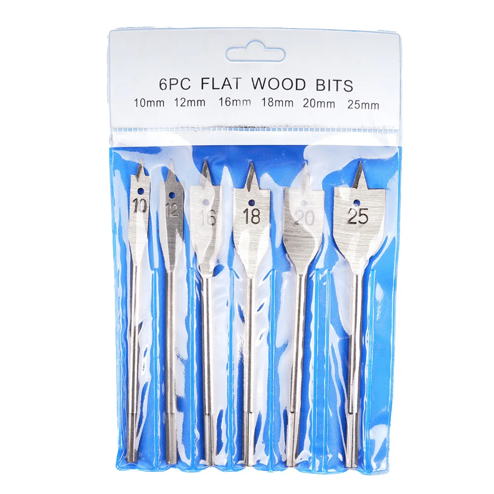 High Carbon Steel Flat Boring Bit Hole Cutter Hex Shank Spade Drill Bits Set (6pcs) for Wood For Drilling Jobs
High Carbon Steel Flat Boring Bit Hole Cutter Hex Shank Spade Drill Bits Set (6pcs) for Wood For Drilling Jobs