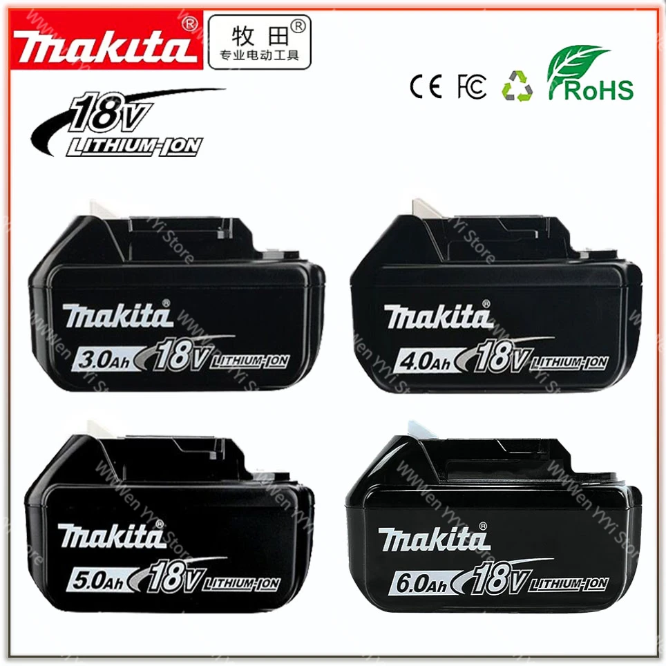 NEW Original Makita 18V 3.0/4.0/5.0/6.0Ah Li-Ion Battery For Makita BL1830 BL1815 BL1860 BL1840 Replacement Power Tool Battery
NEW Original Makita 18V 3.0/4.0/5.0/6.0Ah Li-Ion Battery For Makita BL1830 BL1815 BL1860 BL1840 Replacement Power Tool Battery