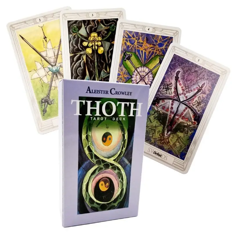 Thoth Tarot Cards English Visions Fate Divination Edition Deck Borad Games Party Astrology Cards Tarot Deck for Women Girl
Thoth Tarot Cards English Visions Fate Divination Edition Deck Borad Games Party Astrology Cards Tarot Deck for Women Girl