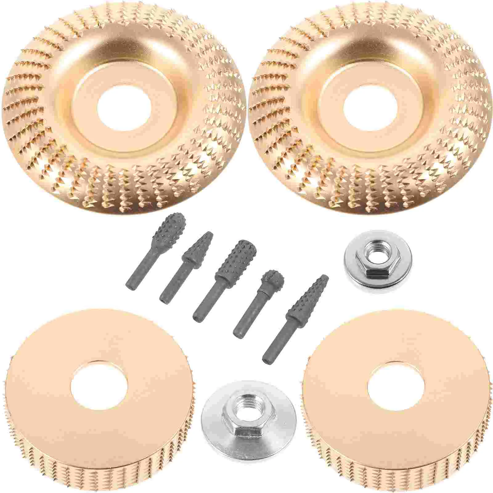 1 Set Carving Disc Rotary Burr Rasp Kit Angle Grinder Carving Discs with Flange Nuts
1 Set Carving Disc Rotary Burr Rasp Kit Angle Grinder Carving Discs with Flange Nuts