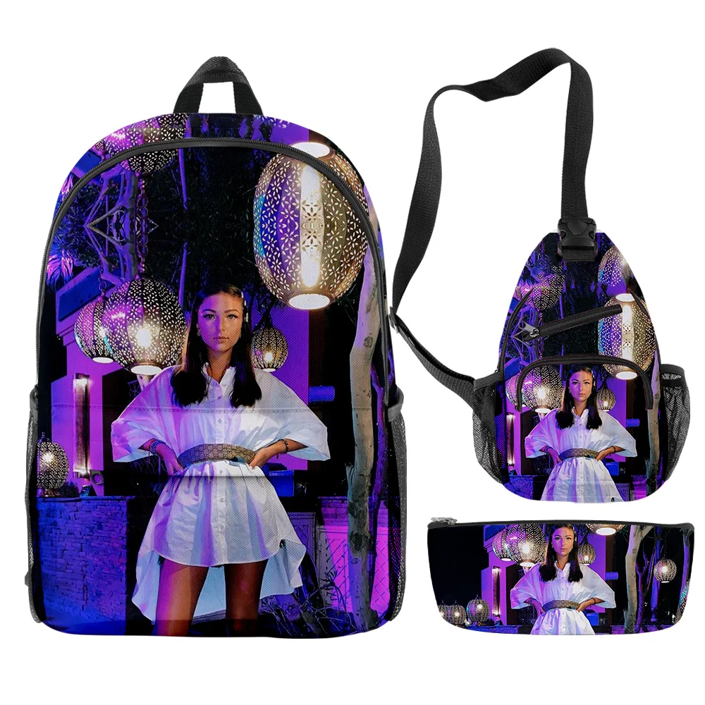 

Hip Hop Popular Funny Eva Queen 3D Print 3pcs/Set pupil School Bags Travel Laptop Backpack Chest Bag Pencil Case