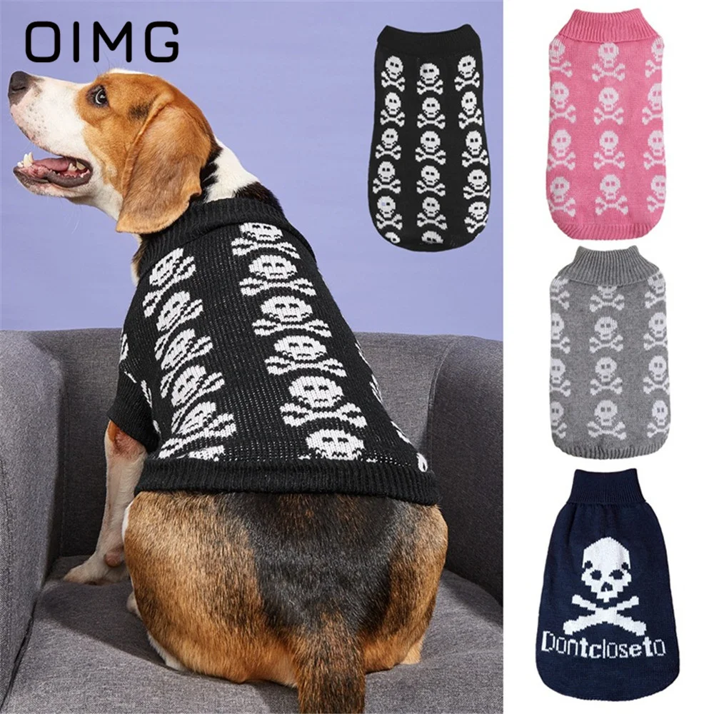 OIMG Pet Halloween Funny Knit Full Print Skull Head English Pattern Lapel Design Small Medium Dogs Sweaters Not Machine Washable
OIMG Pet Halloween Funny Knit Full Print Skull Head English Pattern Lapel Design Small Medium Dogs Sweaters Not Machine Washable