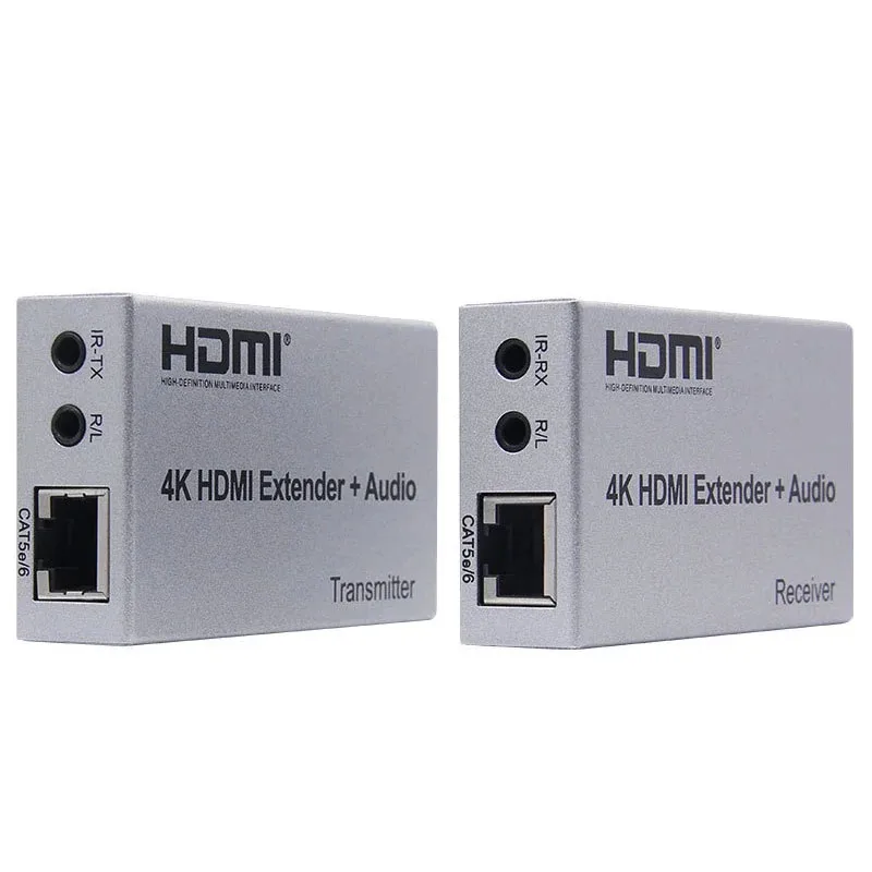 

4K HDMI удлинитель 100 м с R/L аудио выходом HDMI видео конвертер по Cat5E CAT6 RJ45 Ethernet-кабель для PS3 ноутбука компьютера ПК к телевизору