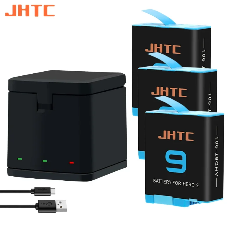 

JHTC 1800mAh Battery For Gopro Hero 9 Black Batteria Camera Accessories For gopro hero 9 gopro hero 10 Battery Charger