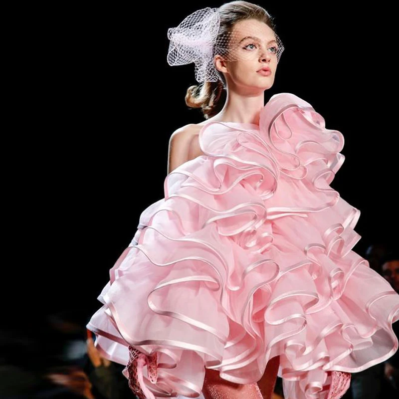 Sweety Pink Ruffles Organza Short Women Dresses Pretty One Shoulder Mini Girls Birthday Party Dress Maxi Dress Custom Made
Sweety Pink Ruffles Organza Short Women Dresses Pretty One Shoulder Mini Girls Birthday Party Dress Maxi Dress Custom Made