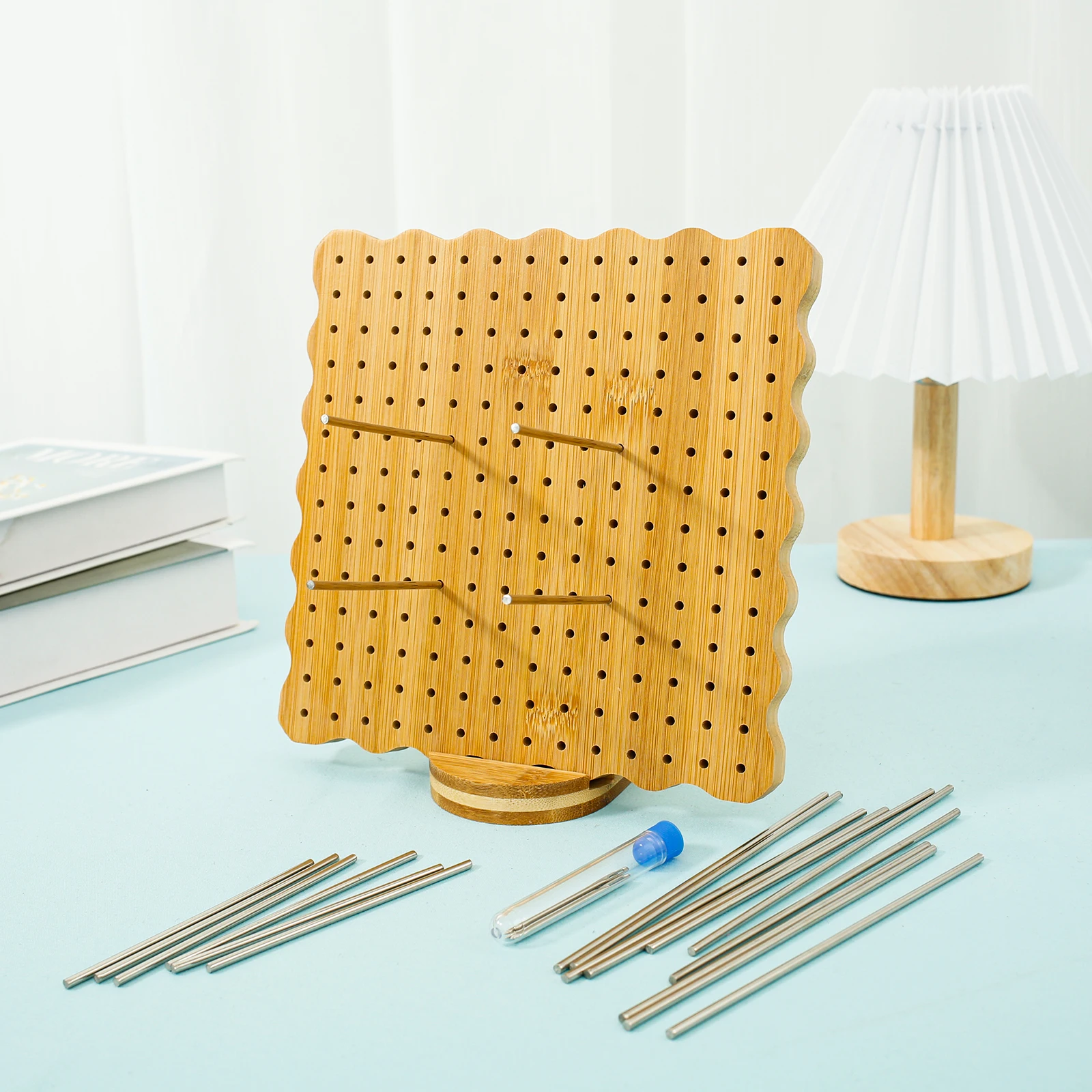 Wood Crochet Knitting Board 7.7in Granny Square Blocking Board Knitting Crochet Boards with Oval Base for Handcrafted DIY Crafts Wood Crochet Knitting Board 7.7in Granny Square Blocking Board Knitting Crochet Boards with Oval Base for Handcrafted DIY Crafts