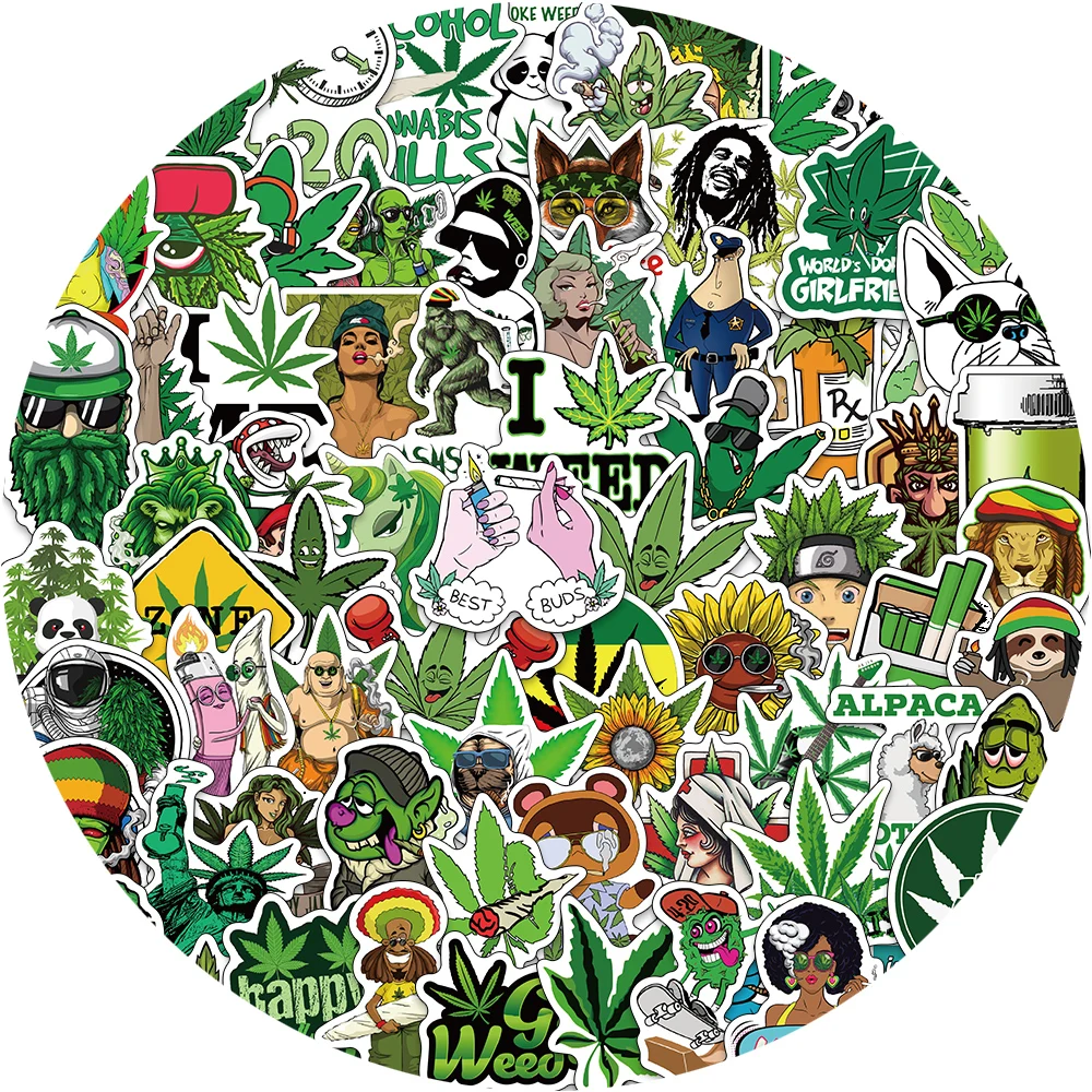 100Pcs Funny Characters Leaves Weed Smoking Graffiti Sticker Bike Travel Luggage Guitar Laptop Waterproof Cool Sticker 
100Pcs Funny Characters Leaves Weed Smoking Graffiti Sticker Bike Travel Luggage Guitar Laptop Waterproof Cool Sticker