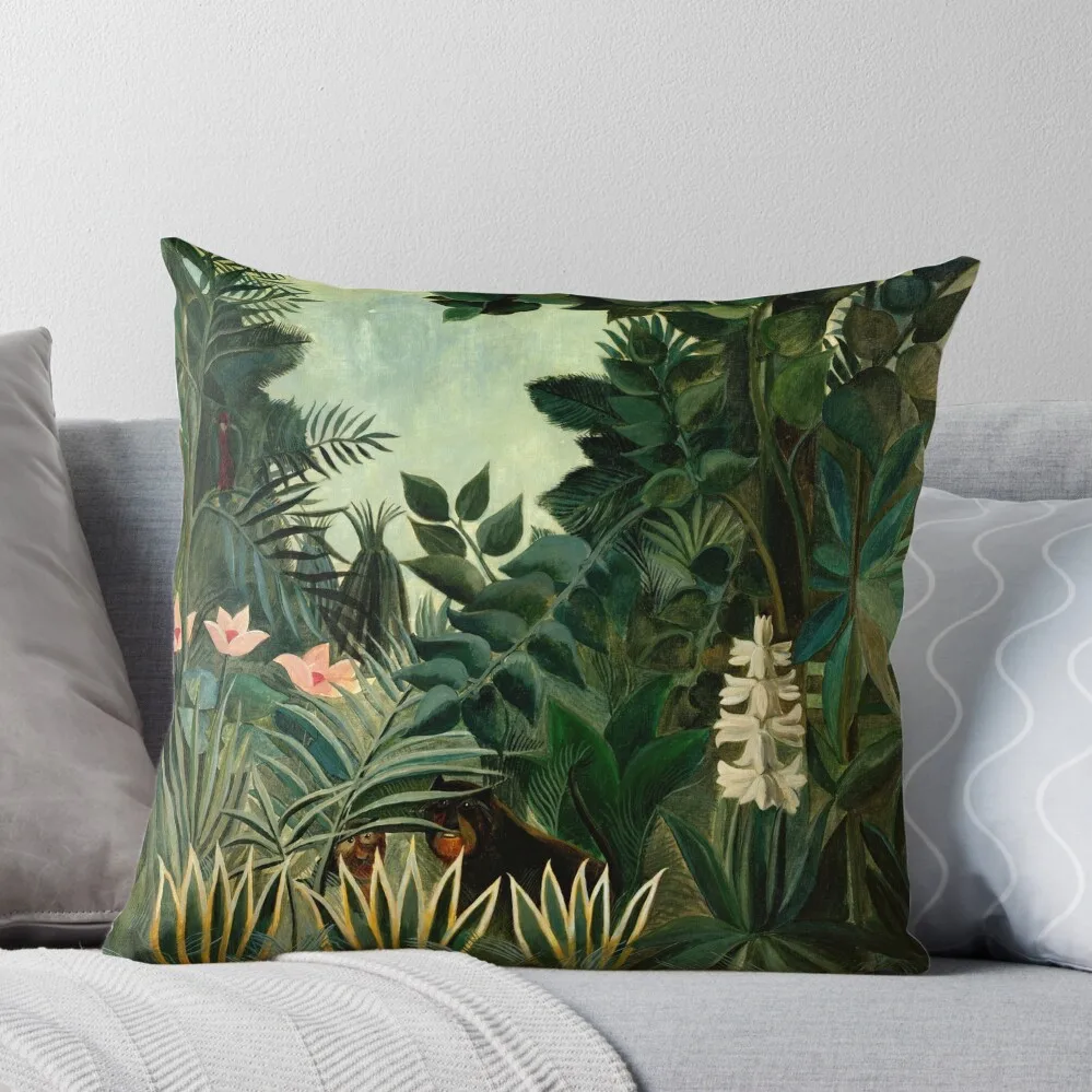 

The Equatorial Jungle - Henri Rousseau Throw Pillow Pillow Case Christmas Pillowcase Pillowcases Cushion Covers Sofa