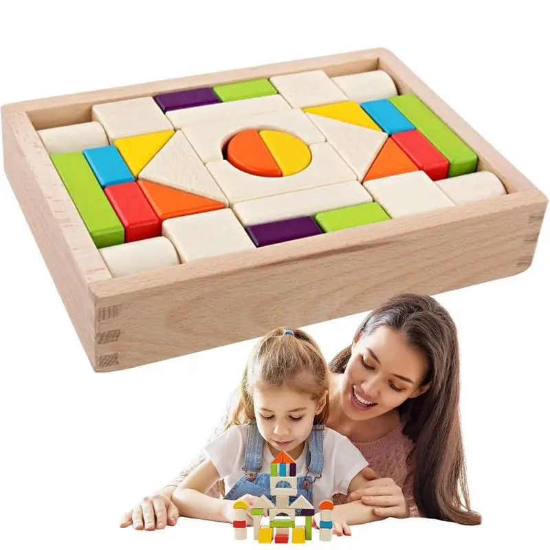 30Pcs Wooden Building BlockS Set Wooden Boxed Large Size Building Bricks Early Educational Block Colorful Construction Lock Game
30Pcs Wooden Building BlockS Set Wooden Boxed Large Size Building Bricks Early Educational Block Colorful Construction Lock Game