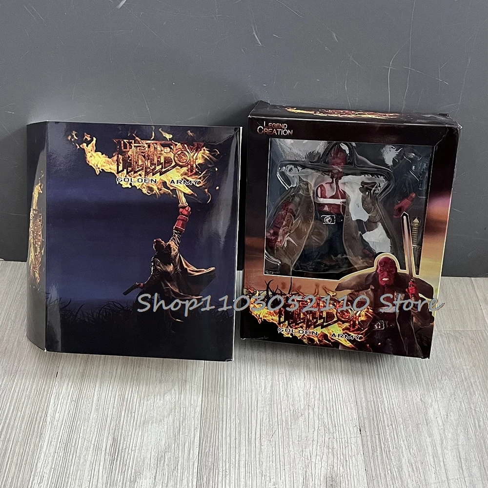 Mezco Hellboy figura de acción de PVC ropa Real Goloen película del ejército Hellboy Samaritan modelo muñeca de juguete regalo de Navidad Mezco Hellboy figura de acción de PVC ropa Real Goloen película del ejército Hellboy Samaritan modelo muñeca de juguete regalo de Navidad