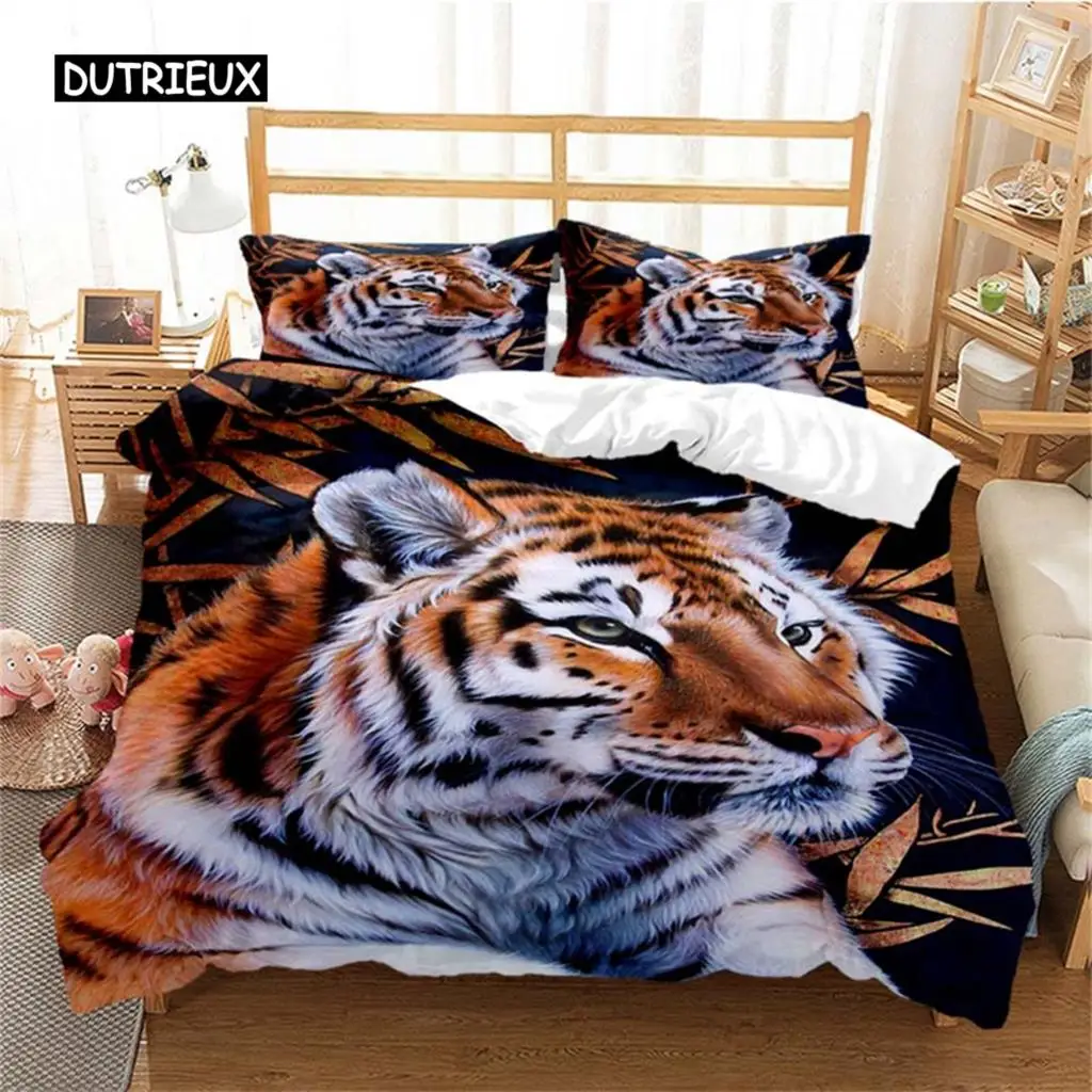 Duvet Cover Tiger Soft Comforter Cover Microfiber Animal Bedding Set Tiger Pattern Quilt Cover For Room Decor Bedclothes Bedroom
Duvet Cover Tiger Soft Comforter Cover Microfiber Animal Bedding Set Tiger Pattern Quilt Cover For Room Decor Bedclothes Bedroom