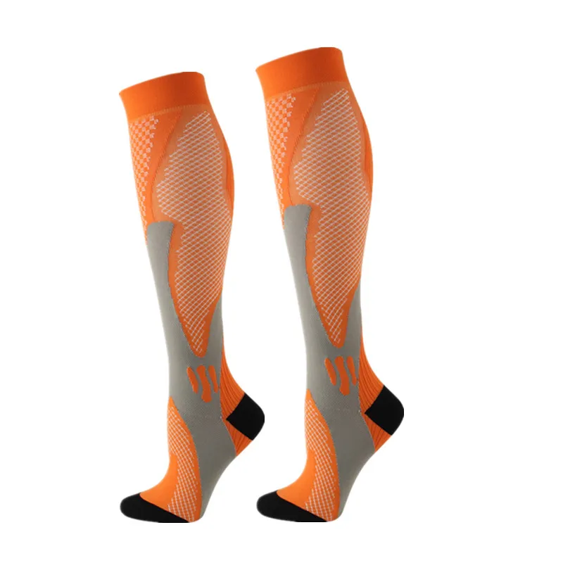 

Компрессионные носки для бега, для мужчин и женщин, для футбола, против усталости, облегчение боли, 20-30 мм рт. Ст., черные Компрессионные носки, подходят для спортивных носков