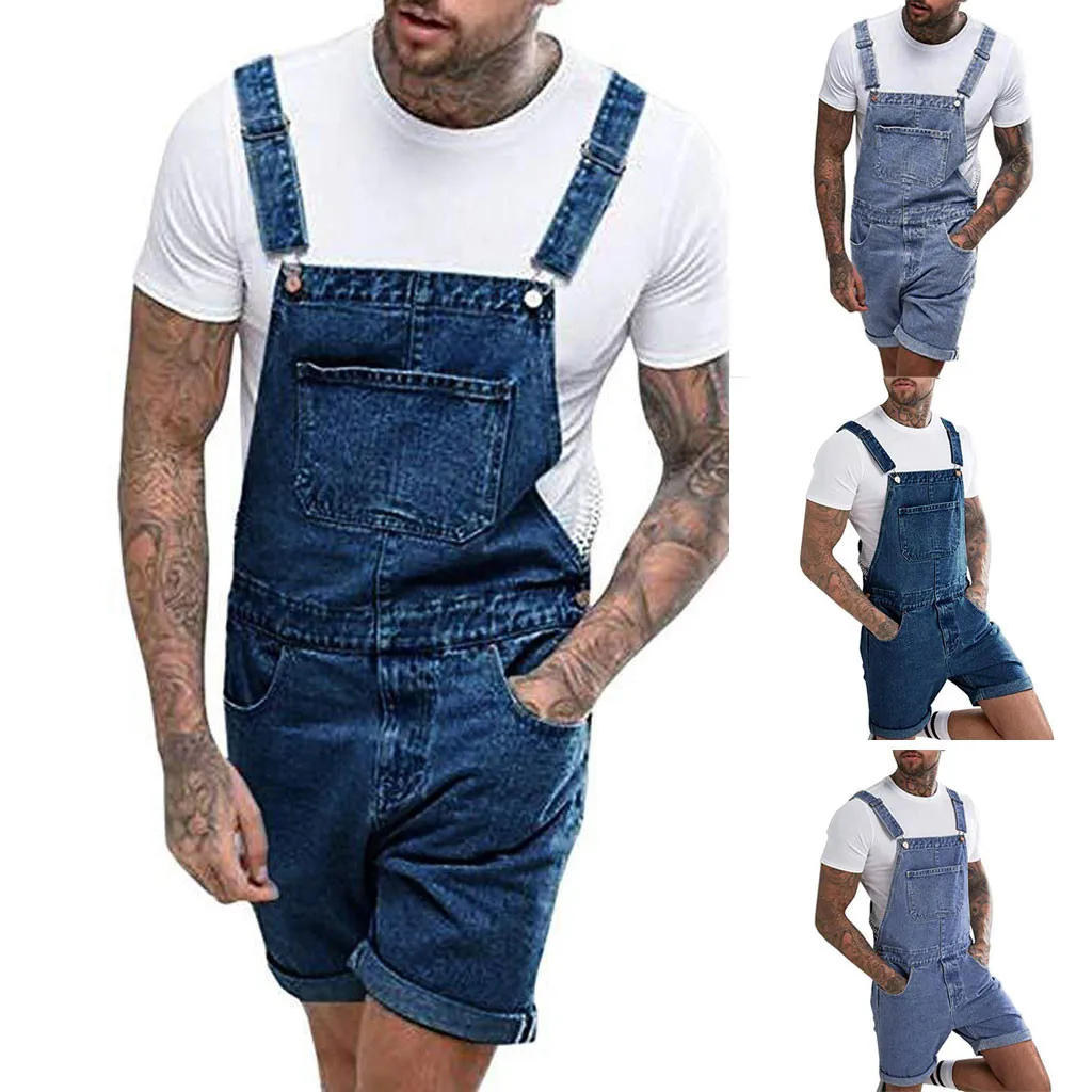 Mens Plus Size Pocket Jeans Denim Overall Jumpsuit Fashion Hip Hop Streetwear Overall Suspender Pants Solid Color Short Jean
Mens Plus Size Pocket Jeans Denim Overall Jumpsuit Fashion Hip Hop Streetwear Overall Suspender Pants Solid Color Short Jean