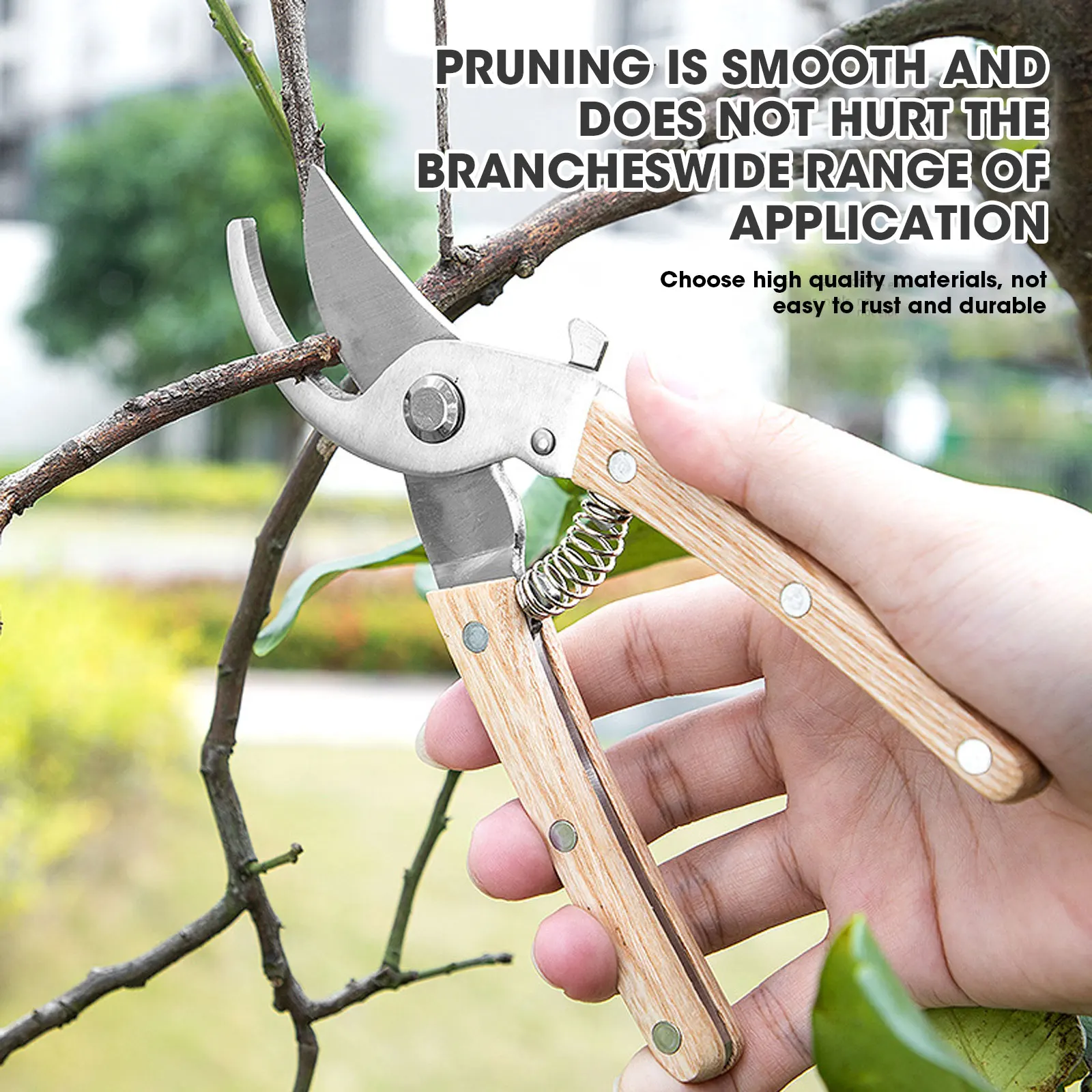 

1pcs Garden Tools Branches Thick Branches Pruning Shears Wooden Handles Floral Gardening Fruit Tree Flower Outdoor Scissors