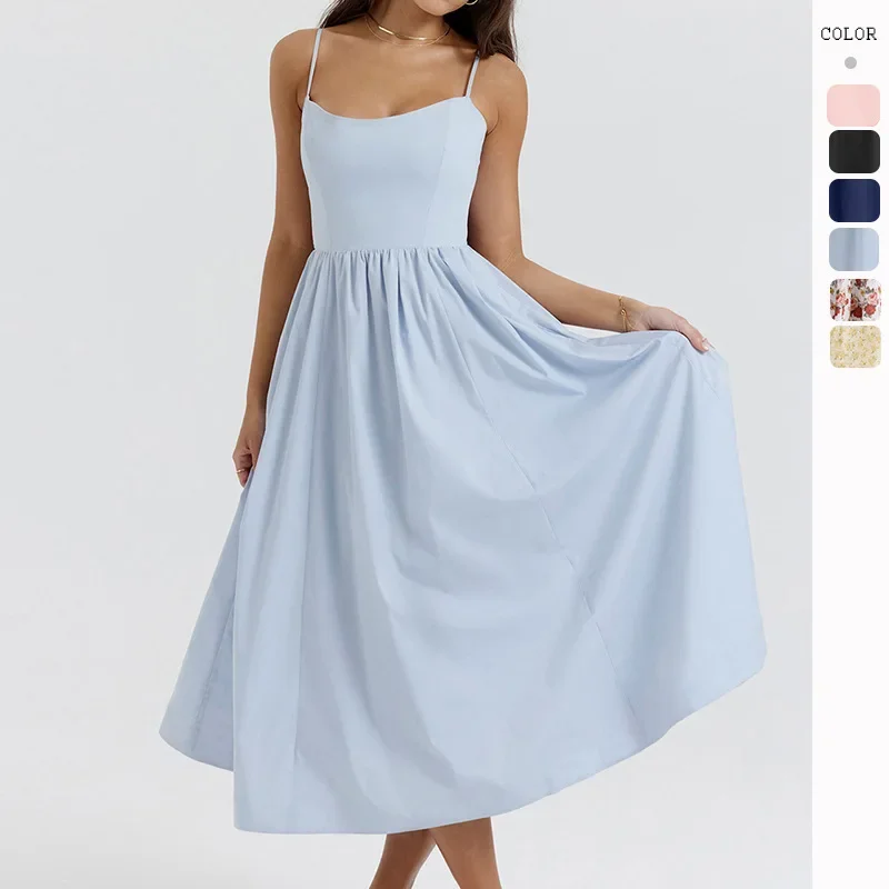 GZHMR2024 Long Dress Summer New Sexy Open Back Strap Gentle Style Dress Women's Dress vestidos de mujer maxi dresses
GZHMR2024 Long Dress Summer New Sexy Open Back Strap Gentle Style Dress Women's Dress vestidos de mujer maxi dresses