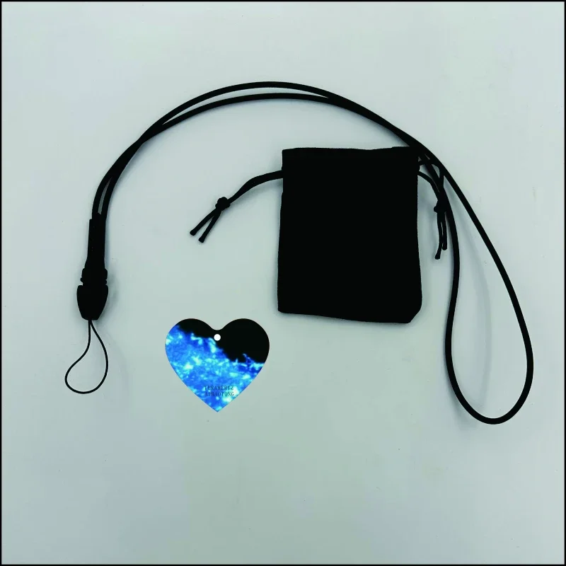 

На заказ, aiotong babterrahertz энергетическая карта, кулон в форме черного сердца с силиконовой ионной цепочкой