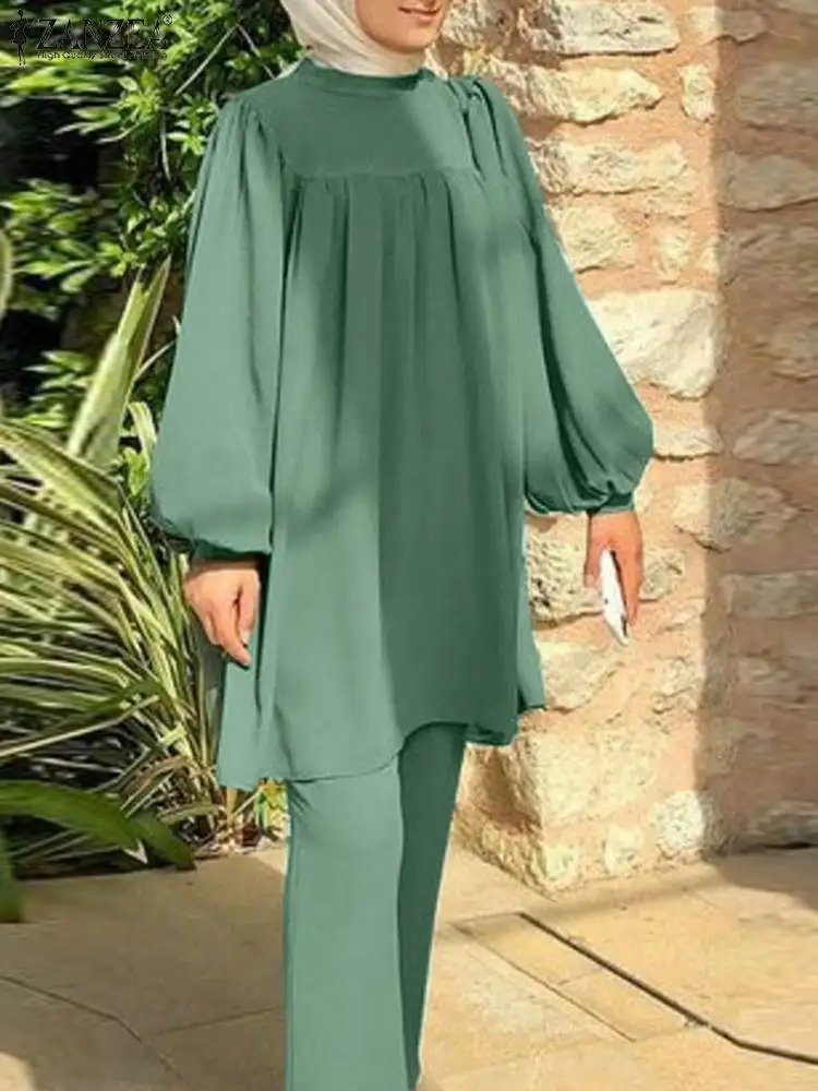 ZANZEA Elegant Vintage Suit Women Solid Color O-Neck Long Sleeve Blouse Wide Leg Pant Autumn Casual Muslim Sets Abaya Kaftan
ZANZEA Elegant Vintage Suit Women Solid Color O-Neck Long Sleeve Blouse Wide Leg Pant Autumn Casual Muslim Sets Abaya Kaftan