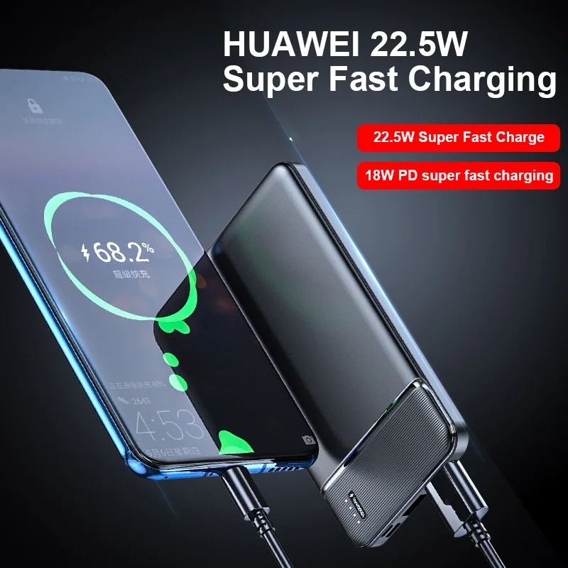 Power Bank Portable 20000mAh PD 22.5W Powerbank Wireless Fast Charging Spare Battery Camping For IPhone HUAWEI Xiaomi
Power Bank Portable 20000mAh PD 22.5W Powerbank Wireless Fast Charging Spare Battery Camping For IPhone HUAWEI Xiaomi