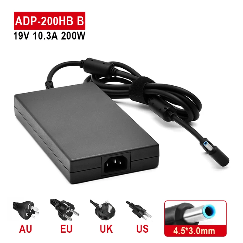19.5V 10.3A 200W 4.5*3.0mm AC Power Adapter Laptop Charger For HP ZBook 17 G5 G3 OMEN 15 17 TPN-CA03 TPN-DA10 ADP-200HB B
19.5V 10.3A 200W 4.5*3.0mm AC Power Adapter Laptop Charger For HP ZBook 17 G5 G3 OMEN 15 17 TPN-CA03 TPN-DA10 ADP-200HB B