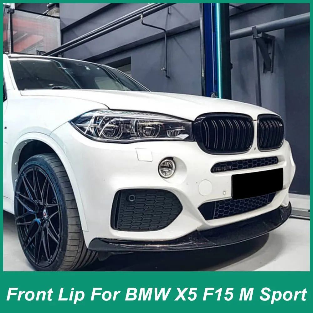 

For BMW X5 F15 2014-2018 M Sport MP Bumper Front Lip Front Shovel Exterior Modification ABS Automotive Accessories Black Carbon