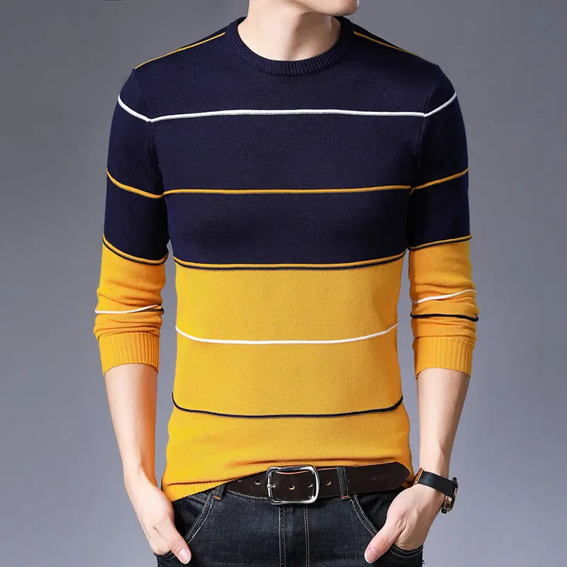 2023 Men and Women's Pullover Contrast Stripe Knitted Sweater Autumn Winter Slim Fit Striped Sweater Hot Sale Knitwear B07
2023 Men and Women's Pullover Contrast Stripe Knitted Sweater Autumn Winter Slim Fit Striped Sweater Hot Sale Knitwear B07