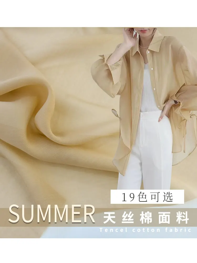 Summer Solid Color Cotton Fabric Sun Clothing Shirt Hanfu Translucent Tulle Light Artificial Silk Cloth
Summer Solid Color Cotton Fabric Sun Clothing Shirt Hanfu Translucent Tulle Light Artificial Silk Cloth