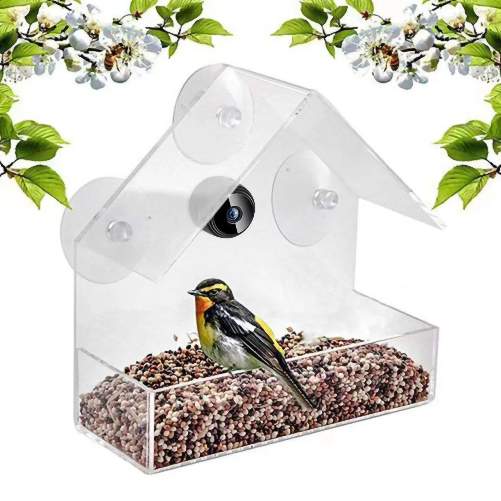 1 Pc House Shape Bird Feeder Weather Proof Transparent Removable Suction Cups Outdoor Bird Feeders Hanging Bird House for Garden
1 Pc House Shape Bird Feeder Weather Proof Transparent Removable Suction Cups Outdoor Bird Feeders Hanging Bird House for Garden