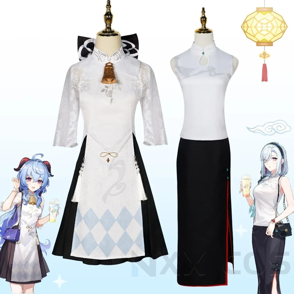 Genshinimpact Ganyu Shenhe Cosplay Costume Cheongsam Lolita Dress Wig Anime Game Game Gan Yu Shen He Outfits for Halloween
Genshinimpact Ganyu Shenhe Cosplay Costume Cheongsam Lolita Dress Wig Anime Game Game Gan Yu Shen He Outfits for Halloween