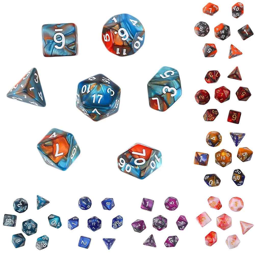 Многогранный игровой аксессуар Polyhedral, игровой аксессуар, набор двухцветных игральных костей, развлечение для отдыха, искусство
Многогранный игровой аксессуар Polyhedral, игровой аксессуар, набор двухцветных игральных костей, развлечение для отдыха, искусство