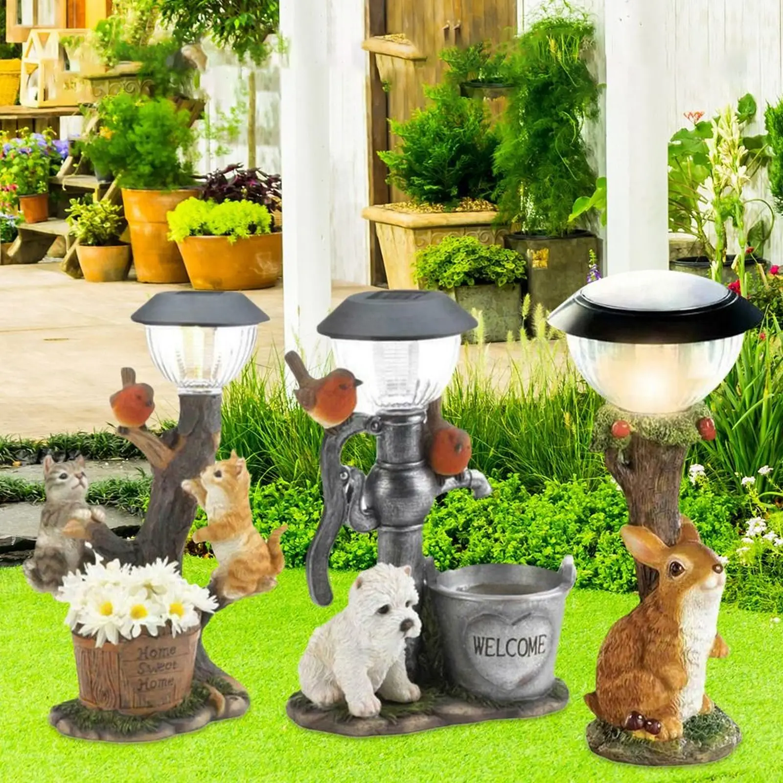 Solar Garden Statue Ornament Animal Lights Lawn Garden Decorative Lights Solar Light Craft Waterproof Garden Home Figurines
Solar Garden Statue Ornament Animal Lights Lawn Garden Decorative Lights Solar Light Craft Waterproof Garden Home Figurines