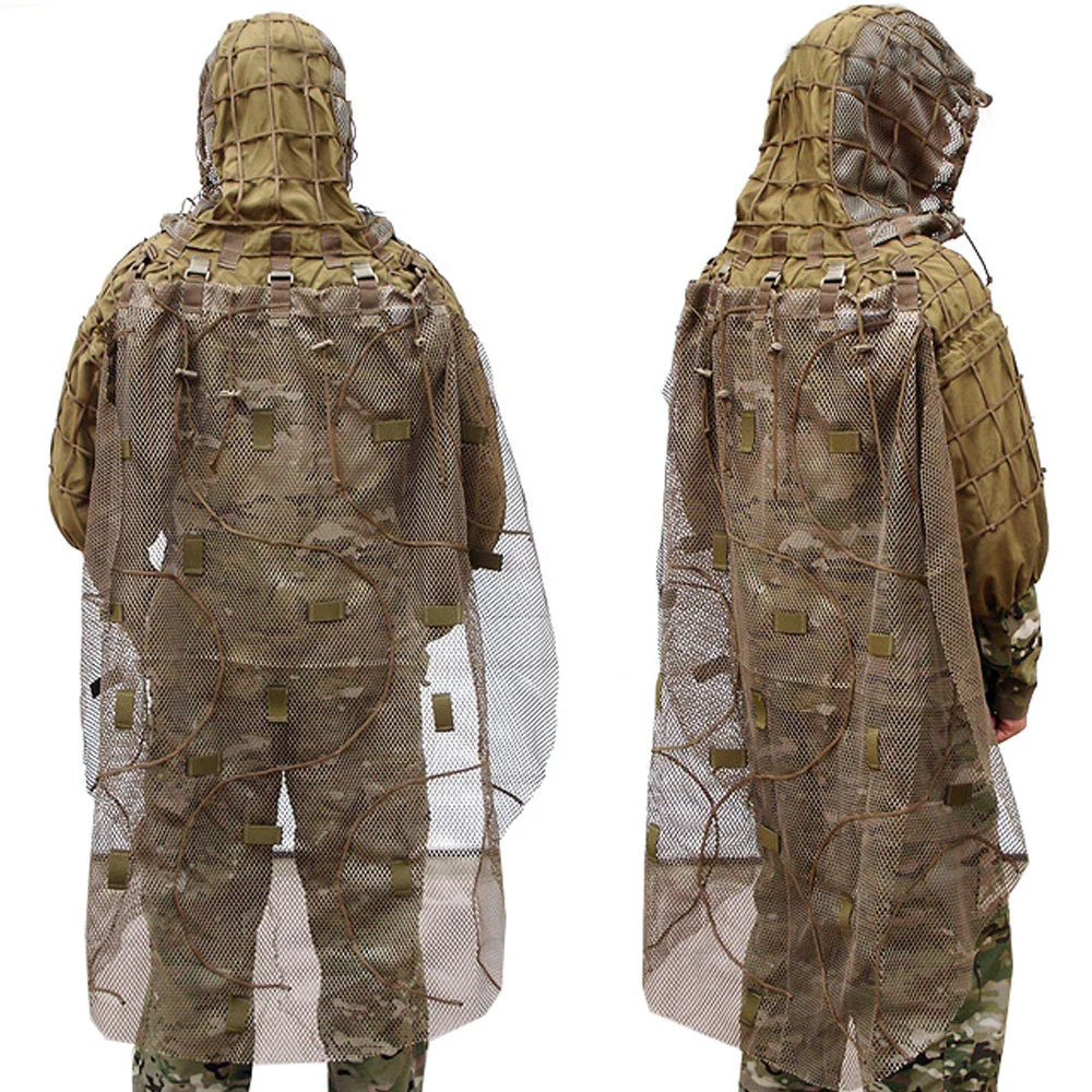 

Outdoor Army Training Sniper Combat Detachable Hide Field Shooting Hunting Camo Ghillie Clothes Accessory Tactical Cloak