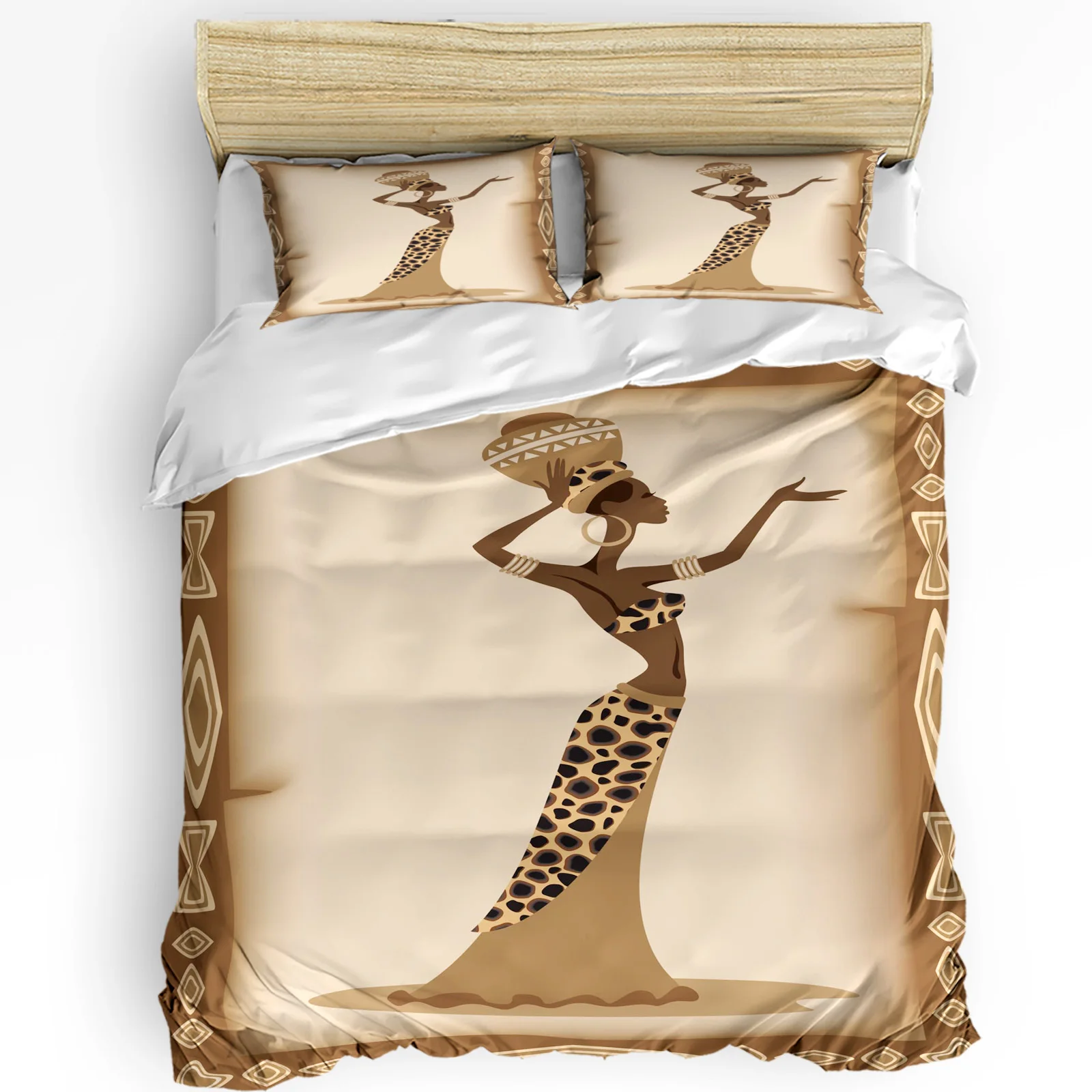 African Women Brown Ethnic Bedding Set 3pcs Boys Girls Duvet Cover Pillowcase Kids Adult Quilt Cover Double Bed Set Home Textile
African Women Brown Ethnic Bedding Set 3pcs Boys Girls Duvet Cover Pillowcase Kids Adult Quilt Cover Double Bed Set Home Textile
